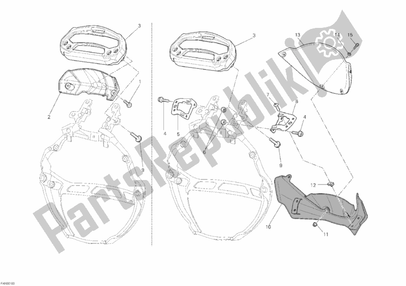 Todas as partes de Metro do Ducati Monster 1100 EVO ABS 2013